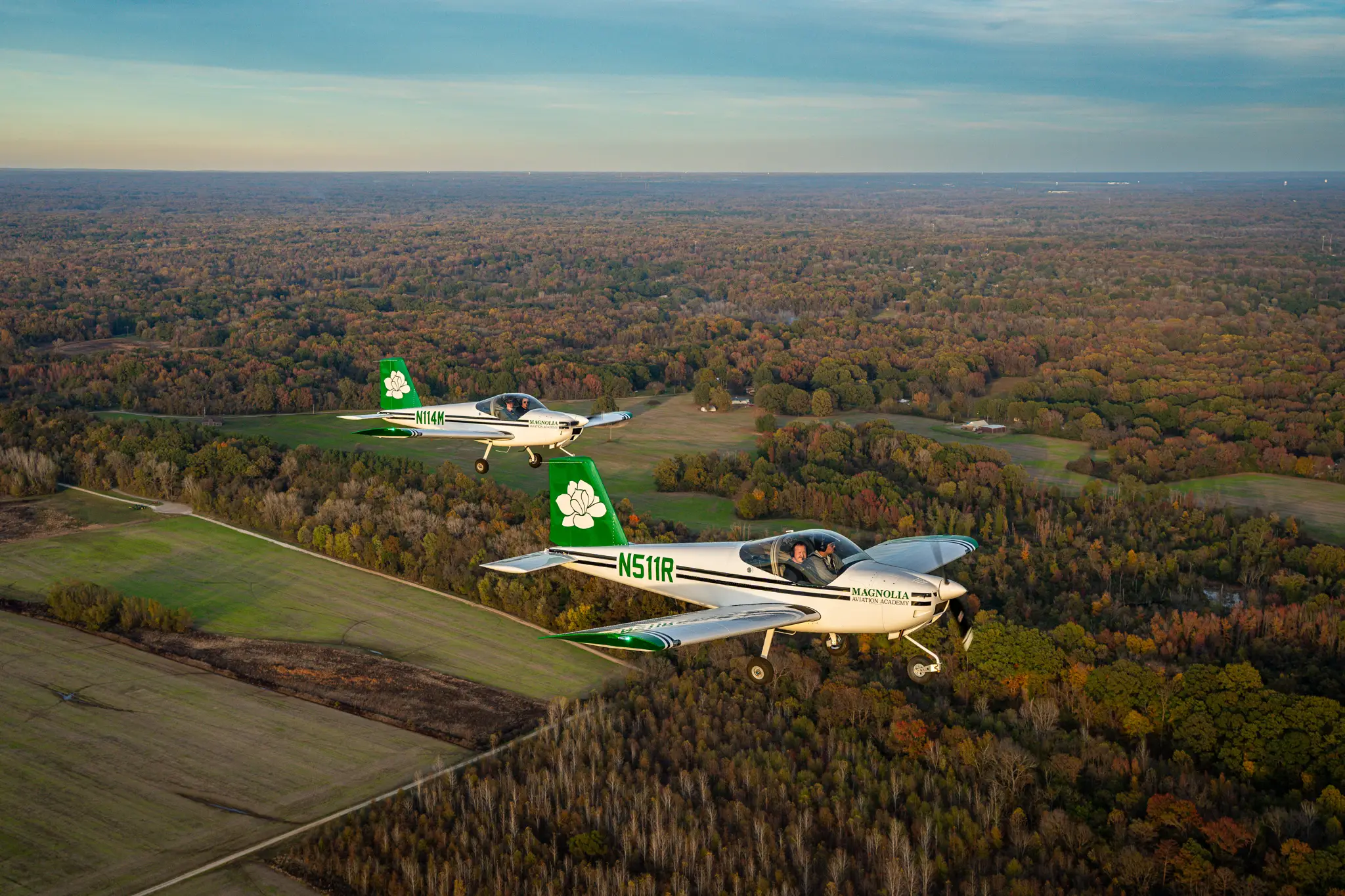 Magnolia Aviation Academy fleet aircraft two RVs