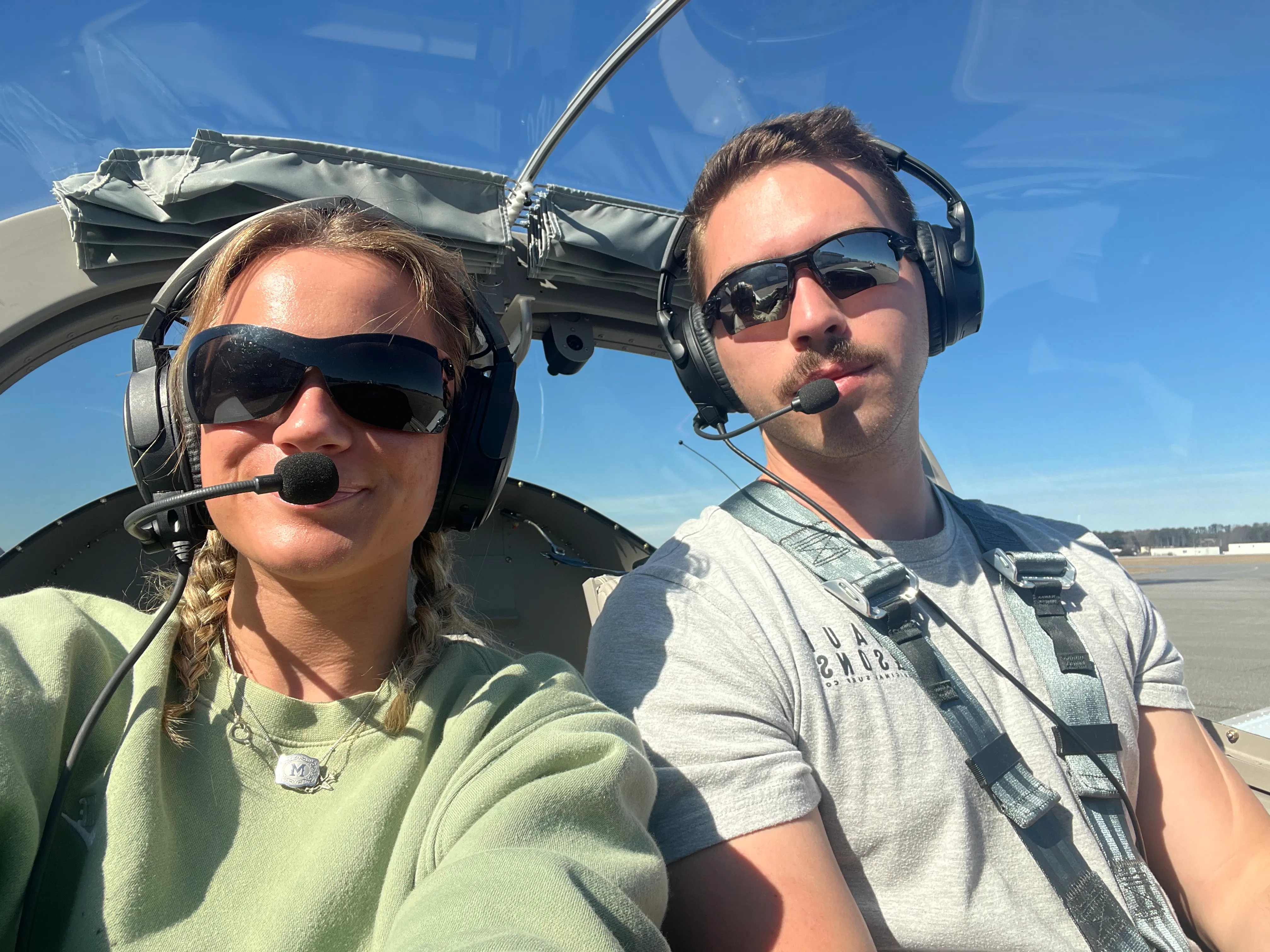 Professional student pilot pre-flight check at Magnolia Aviation Academy