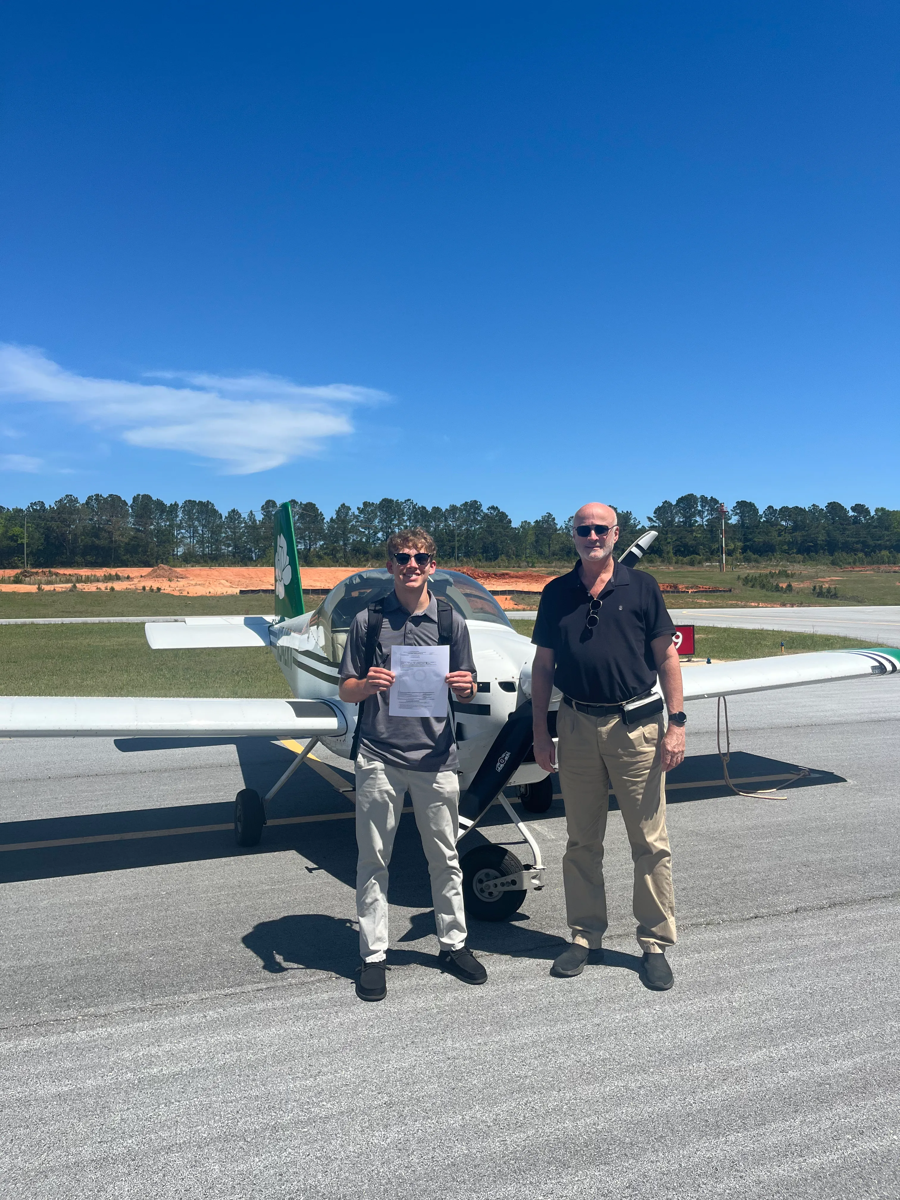 Professional student pilot prep for flight lesson at Magnolia Aviation Academy